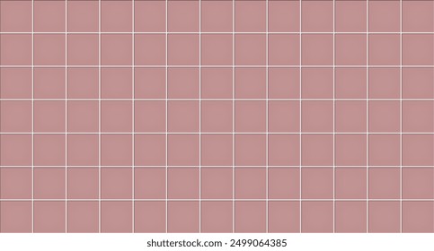 Pink ceramic tile wall texture background vector illustration