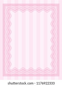 Pink Certificate diploma or award template. Perfect design. Customizable, Easy to edit and change colors. With background. 