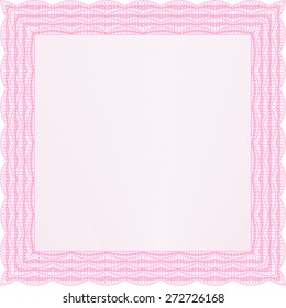Plantilla de diploma o certificado rosa