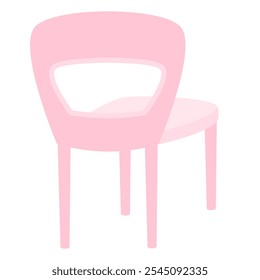 Pink chair with front and back style