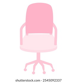 Pink chair with front and back style