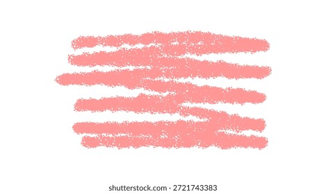 Rechteck aus rosafarbener Kreide mit handgezeichneter Box und Bannerskizze. Grunge pastellfarbener Markierungsstrich für Texthintergrund, grafisches Element mit weichem Kritzelstil in moderner abstrakter Komposition.