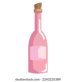 pink champagne drink bottle icon