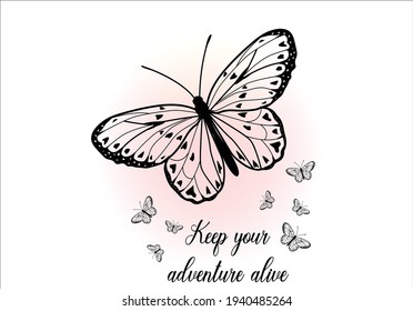 pink Change a good, text. butterflies and daisies positive quote flower design margarita 
mariposa
stationery,mug,t shirt,phone case fashion slogan  style spring summer sticker and etc fashion design