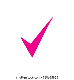 Pink Check List Symbol