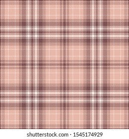 Pink check plaid pattern vector background. Tartan seamless plaid for flannel shirt, skirt, blanket, scarf, throw, duvet cover, upholstery, or other modern spring or summer fabric design.