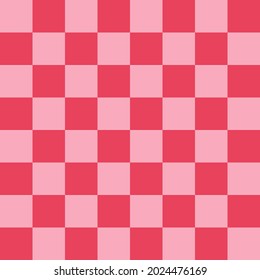 Pink checkerboard pattern background. Check pattern designs for wallpaper. Vector background.