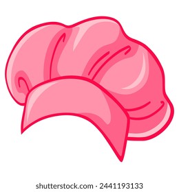 Ilustración vectorial de gorra de chef rosa