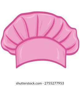 Pink Chef Hat Illustration Toque Blanche Vector