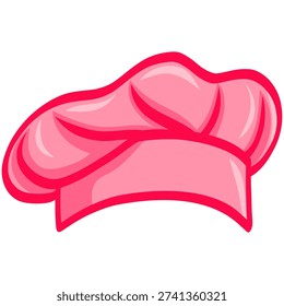 Pink Chef Hat Toque Blanche Illustration