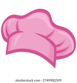 Pink Chef Hat Vector Illustration Toque Blanche