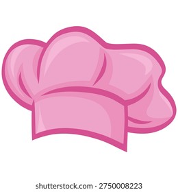 Pink Chef Hat Vector Illustration Toque Blanche