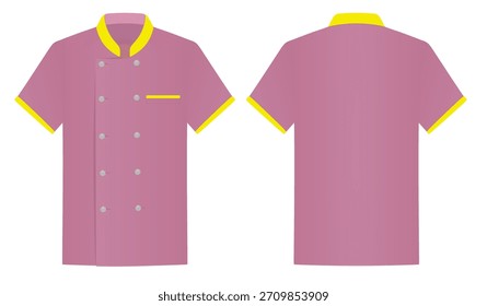 Uniforme de chef rosa. Ilustración vectorial	
