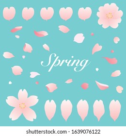 Pink cherry blossm petal material