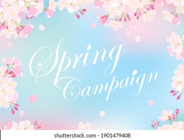 Pink Cherry Blossom Vector Illustration