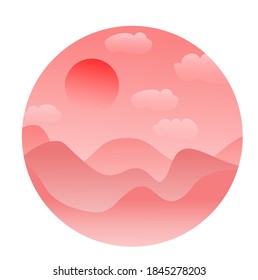 Pink cherry blossoms  view grapik desing 