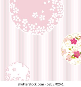 Pink Cherry blossom,Vector Illustration
