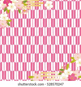 Pink Cherry blossom,Vector Illustration