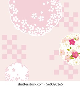 Pink Cherry blossom,Vector Illustration