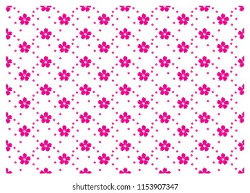 Pink cherry flowers or sakura seamless pattern background.Sakura - seamless vector pattern Illustration EPS 10.