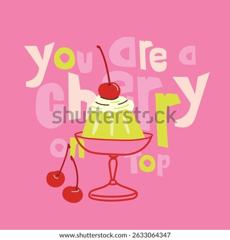 Pink Cherry Pudding Poster Design