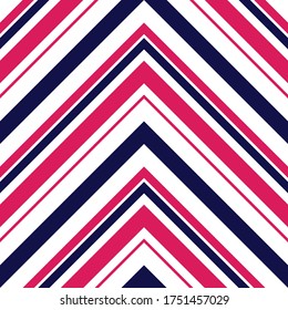 Pink Chevron diagonal striped seamless pattern background suitable for fashion textiles, graphics