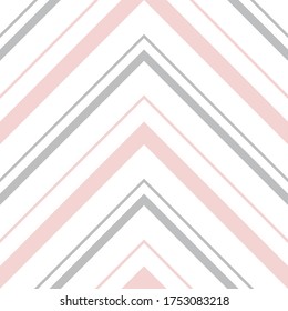 Pink Chevron diagonal striped seamless pattern background suitable for fashion textiles, graphics