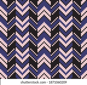 Pink Chevron seamless pattern background for fashion textile, knitwear, graphics