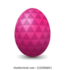 Pink chicken egg for easter Realistic and volumetric egg