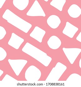 Pink children`s background. Geometric pattern.