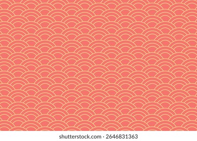 Pink chinese background.Background pattern with round elements.Vector illustration