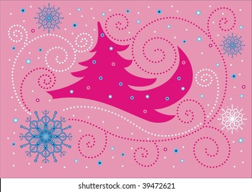 Pink Christmas background