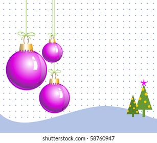 Pink christmas balls