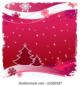 Pink christmas card VECTOR