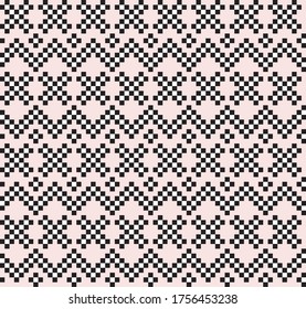 Pink Christmas fair isle pattern background for fashion textiles, knitwear and graphics