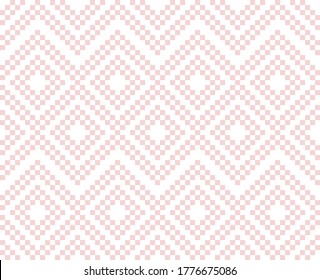 Pink Christmas fair isle pattern background for fashion textiles, knitwear and graphics