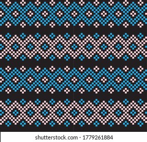 Pink Christmas fair isle pattern background for fashion textiles, knitwear and graphics