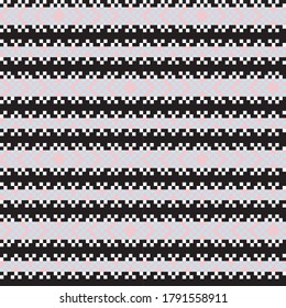 Pink Christmas fair isle pattern background for fashion textiles, knitwear and graphics