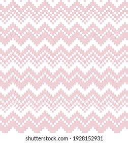 Pink Christmas fair isle pattern background for fashion textiles, knitwear and graphics