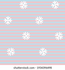 Pink Christmas Snowflakes seamless pattern design for website graphics, fashion textile