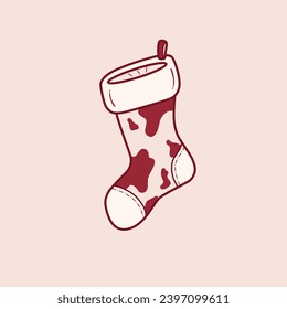 Vector de camo de sock de Navidad rosa