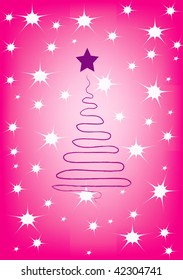 pink christmas tree