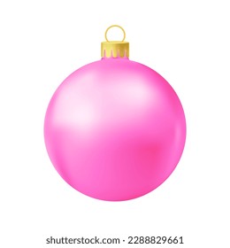 Pink Christmas tree ball Simple illustration