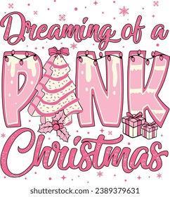 Pink Christmas Tree Cake, Dreaming of a Pink Christmas, Pink cake, Christmas Vibes