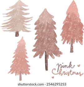 Cor de água de simpicidade de árvore de Natal rosa