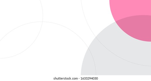 Pink Circle Abstract Background Vector Illustration for Presentation Design.
