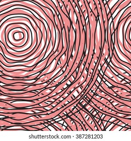 Pink circle abstract seamless pattern. Vector illustration