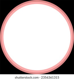 circulo rosa y ilustración vectorial de fotograma cuadrado de fondo negro Úselo para hacer un borde de imagen.