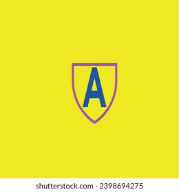pink circle and blue letter A inside it