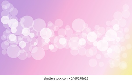 pink circle bubble bokeh background vector illustrator